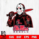 Ole Miss Rebels Jason Voorhees Horror 12 Svg Eps Dxf Png File, NCAA svg, Digital Download, Instant Download