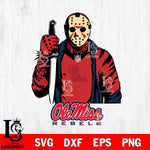 Ole Miss Rebels Jason Voorhees Horror 3 Svg Eps Dxf Png File, NCAA svg, Digital Download, Instant Download