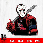 Ole Miss Rebels Jason Voorhees Horror 7 Svg Eps Dxf Png File, NCAA svg, Digital Download, Instant Download
