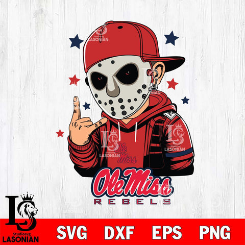 Ole Miss Rebels Jason Voorhees Horror 9 Svg Eps Dxf Png File, NCAA svg, Digital Download, Instant Download