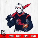 Ole Miss Rebels Jason Voorhees Horror Halloween 2 Svg Eps Dxf Png File, NCAA svg, Digital Download, Instant Download