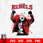 Ole Miss Rebels Jason Voorhees Horror Halloween 3 Svg Eps Dxf Png File, NCAA svg, Digital Download, Instant Download
