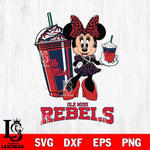 Ole Miss Rebels Minnie Mouse Fan And Coffee Svg Eps Dxf Png File, Digital Download, Instant Download