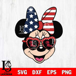 Ole Miss Rebels Minnie Mouse Love Svg Eps Dxf Png File, NCAA svg, Digital Download, Instant Download