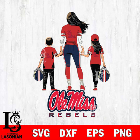 Ole Miss Rebels Mother and son Rugby SVG DXF EPS PNG FILE,NCAA SVG, Father day Digital Download,Instant Download, Silhouette