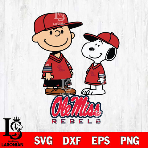 Ole Miss Rebels Peanuts Snoopy Football SVG DXF EPS PNG FILE,Snoopy File Cut, NCAA Digital Download,Instant Download,Christmas Silhouette