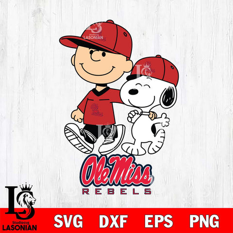 Ole Miss Rebels Peanuts Snoopy Friends SVG DXF EPS PNG FILE,Snoopy File Cut, NCAA Digital Download,Instant Download,Christmas Silhouette
