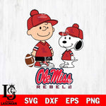Ole Miss Rebels Peanuts Snoopy Friends Football SVG DXF EPS PNG FILE,Snoopy File Cut, NCAA Digital Download,Instant Download,Christmas Silhouette