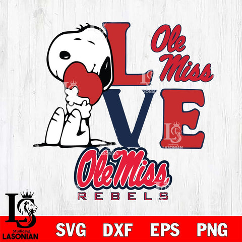 Ole Miss Rebels Snoopy Sport 10 Svg Eps Dxf Png File, Digital Download