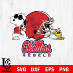 Ole Miss Rebels Snoopy Sport 2 Svg Eps Dxf Png File, Digital Download