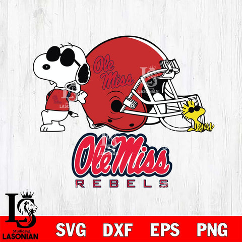 Ole Miss Rebels Snoopy Sport 2 Svg Eps Dxf Png File, Digital Download