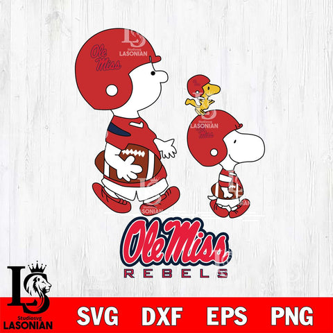 Ole Miss Rebels Snoopy Sport Svg Eps Dxf Png File, Digital Download