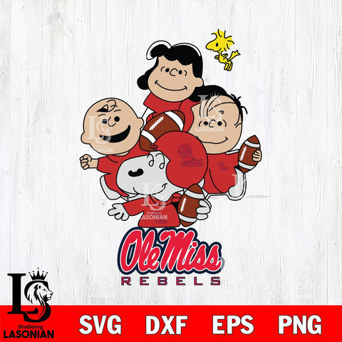 Ole Miss Rebels Snoopy Sport 4 Svg Eps Dxf Png File, Digital Download
