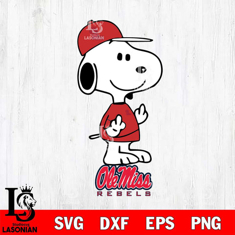 Ole Miss Rebels Snoopy Sport 8 Svg Eps Dxf Png File, Digital Download