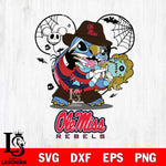 Ole Miss Rebels Stitch Freddy Krueger Halloween Svg Eps Dxf Png File, Digital Download, Instant Download