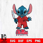 Ole Miss Rebels Stitch Horror 2 Svg Eps Dxf Png File, NCAA svg, Digital Download, Instant Download