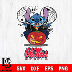 Ole Miss Rebels Stitch Horror Halloween Svg Eps Dxf Png File, Digital Download, Instant Download