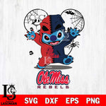 Ole Miss Rebels Stitch Horror Halloween 2 Svg Eps Dxf Png File, Digital Download, Instant Download