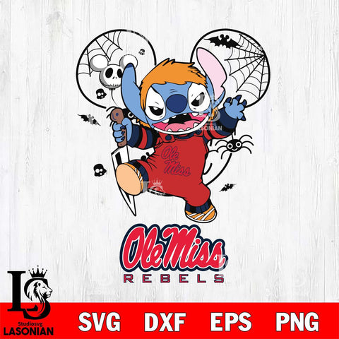 Ole Miss Rebels Stitch Michael Halloween Svg Eps Dxf Png File, Digital Download, Instant Download