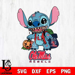 Ole Miss Rebels Stitch Zombie Svg Eps Dxf Png File, NCAA svg, Digital Download, Instant Download