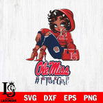 Ole Miss Rebels #1 beauty Black Fan Girl, Svg Eps Dxf Png File, Digital Download