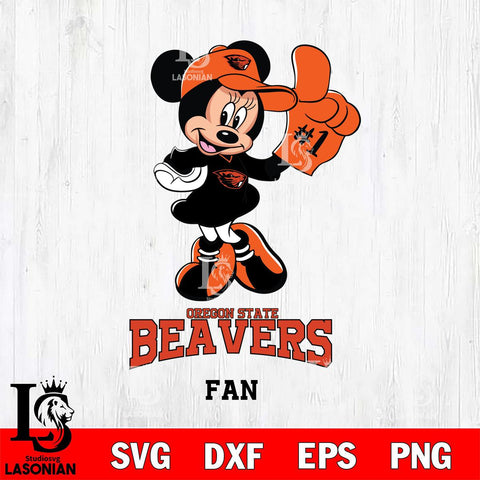 Oregon State Beavers #1 Fan Minnie Mouse Svg Eps Dxf Png File, Digital Download, Instant Download