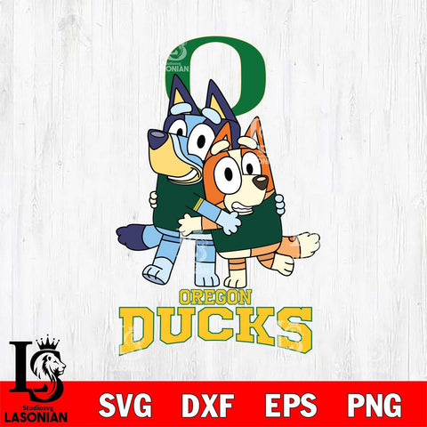 Oregon Ducks Bluey & Bingo 3 Svg Eps Dxf Png File, NCAA svg, Digital Download, Instant Download
