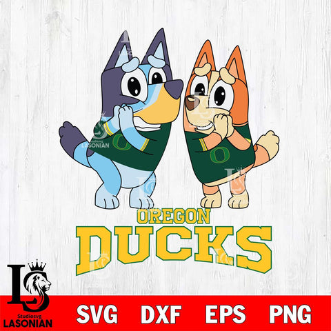 Oregon Ducks Bluey & Bingo 5 Svg Eps Dxf Png File, NCAA svg, Digital Download, Instant Download