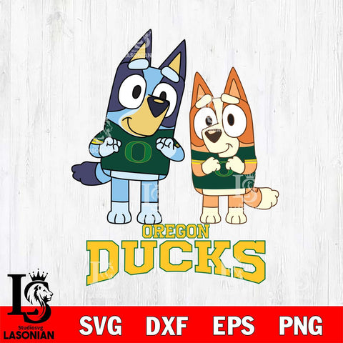 Oregon Ducks Bluey & Bingo 6 Svg Eps Dxf Png File, NCAA svg, Digital Download, Instant Download