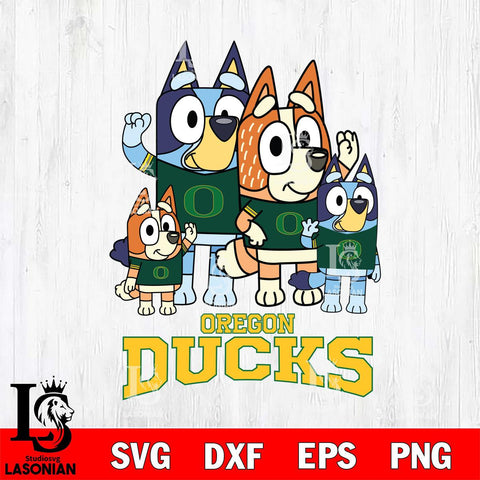Oregon Ducks Bluey & Bingo 7 Svg Eps Dxf Png File, NCAA svg, Digital Download, Instant Download