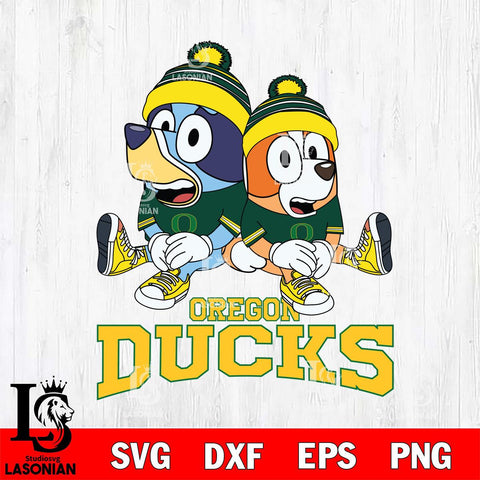 Oregon Ducks Bluey & Bingo 8 Svg Eps Dxf Png File, NCAA svg, Digital Download, Instant Download