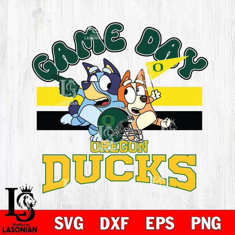 Oregon Ducks Bluey & Bingo 9 Svg Eps Dxf Png File, NCAA svg, Digital Download, Instant Download
