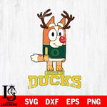 Oregon Ducks Bluey Chilli Christmas Deer Svg Eps Dxf Png File, Digital Download