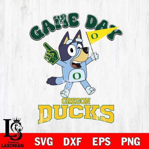Oregon Ducks Bluey Game Day Svg Eps Dxf Png File, Digital Download, Instant Download