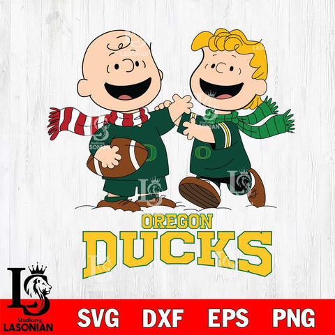 Oregon Ducks Charlie Brown & Linus Football Cricut,Christmas SVG DXF EPS PNG FILE, NCAA Digital Download,Instant Download, Silhouette