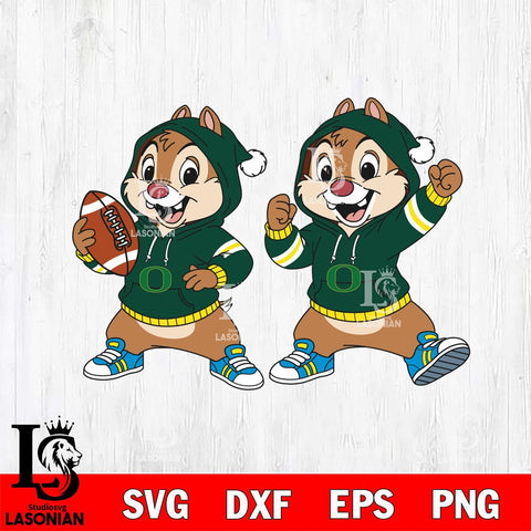 Oregon Ducks Chip và Dale Football File Cut, NCAA SVG DXF EPS PNG FILE, Digital Download , Criucut , Silhouette