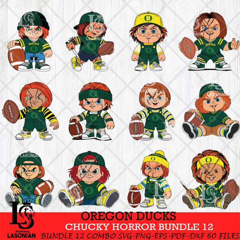 Oregon Ducks Chucky Horror Bundle 12 SVG Eps Dxf Png File, Bundle NCAA svg, Digital Download, Instant Download