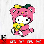 Oregon Ducks Cute Hello Kitty 3 Svg Eps Dxf Png File, Digital Download, Instant Download