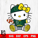 Oregon Ducks Cute Hello Kitty Football 11 Svg Eps Dxf Png File, NCAA svg, Digital Download, Instant Download