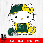 Oregon Ducks Cute Hello Kitty Football 4 Svg Eps Dxf Png File, NCAA svg, Digital Download, Instant Download
