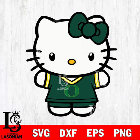 Oregon Ducks Cute Hello Kitty Football 6 Svg Eps Dxf Png File, NCAA svg, Digital Download, Instant Download