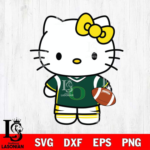 Oregon Ducks Cute Hello Kitty Football 8 Svg Eps Dxf Png File, NCAA svg, Digital Download, Instant Download