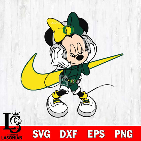 Oregon Ducks Cute Minnie Mouse Dancing Svg Eps Dxf Png File, NCAA svg, Digital Download, Instant Download