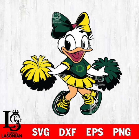 Oregon Ducks Daisy Duck Cheerleader Svg Eps Dxf Png File, NCAA svg, Digital Download, Instant Download
