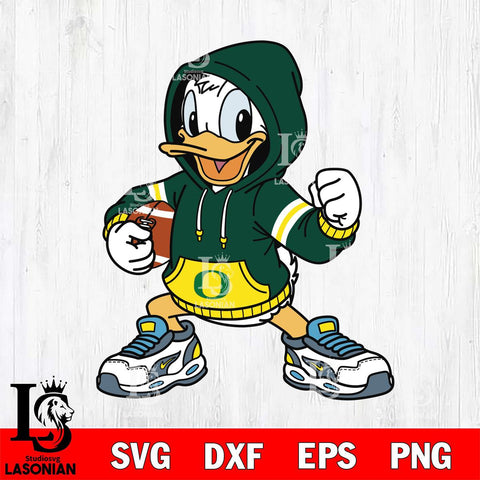 Oregon Ducks Donald Duck Disney Christmas File Cut, NCAA SVG DXF EPS PNG FILE, Digital Download , Criucut , Silhouette