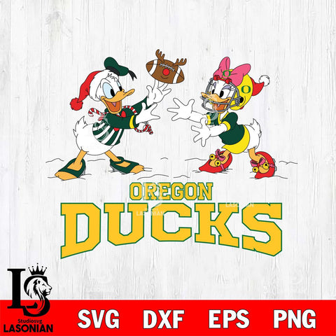 Oregon Ducks Donald Duck & Daisy Duck Football Cricut,Christmas SVG DXF EPS PNG FILE, NCAA Digital Download,Instant Download, Silhouette