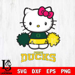 Oregon Ducks Hello Kitty Cheerleader 2 Svg Eps Dxf Png File, Digital Download, Instant Download
