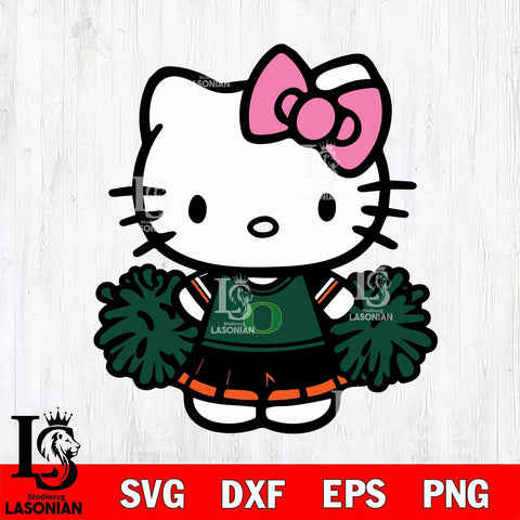 Oregon Ducks Hello Kitty Cheerleader 2 Svg Eps Dxf Png File, Digital Download, Instant Download