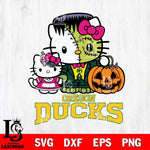 Oregon Ducks Hello Kitty Horror 10 Svg Eps Dxf Png File, Digital Download