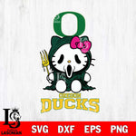 Oregon Ducks Hello Kitty Horror 4 Svg Eps Dxf Png File, Digital Download